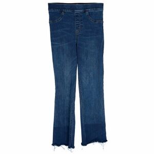 Spanx High Rise Elastic Waist Cropped Jeans